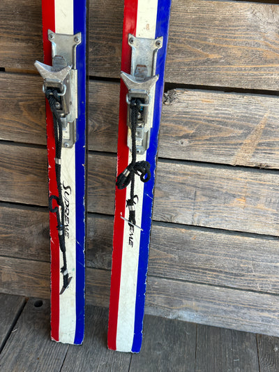 Vintage Northland Supreme Downhill Skis - Red, White, Blue 1960s