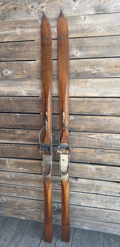 Antique C.A Lund Skis - Record