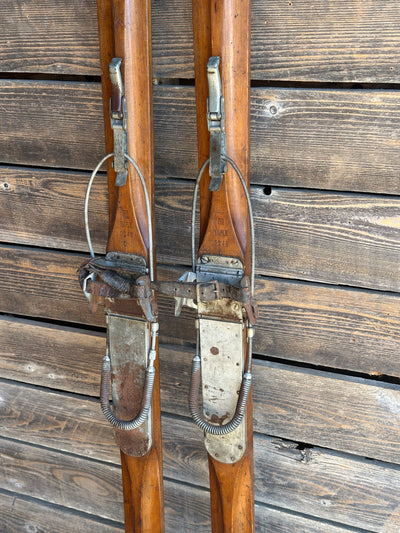Antique C.A Lund Skis - Record