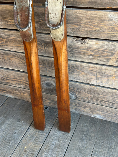 Antique C.A Lund Skis - Record