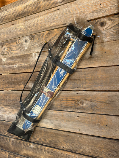 Vintage Junior Skis and Poles Set - Holiday