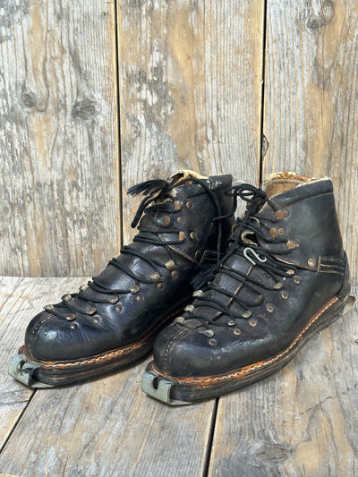 Vintage Nordica Leather Ski Boots