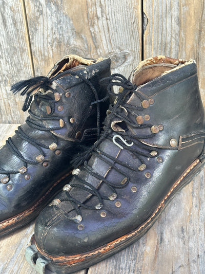 Vintage Nordica Leather Ski Boots