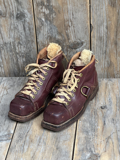 Vintage Square Toe Ski Boots