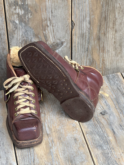 Vintage Square Toe Ski Boots