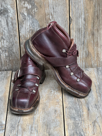 Vintage Leather Ski Boots