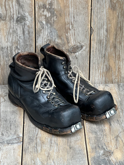 Vintage 10th Mountain Division Ski Boots - Black