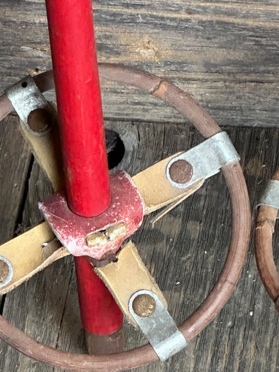 Vintage - Childrens Ski Poles RED