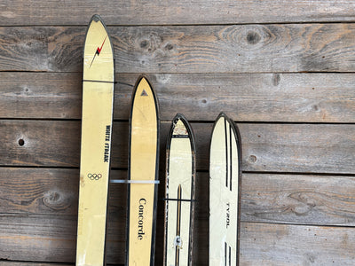 Vintage White Skis - Group