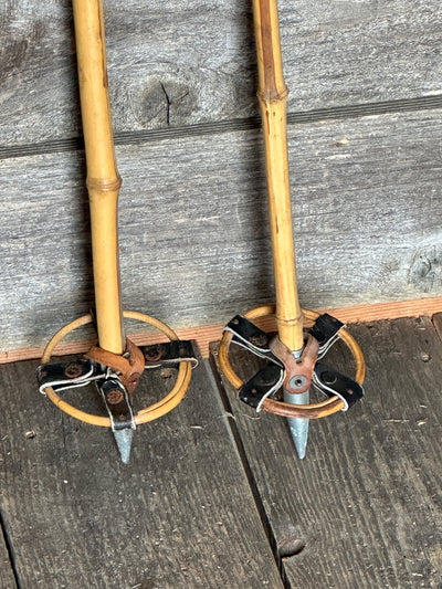 children's bamboo fishing pole Vintage Bamboo - Childrens Ski Poles