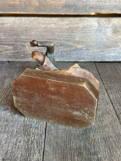 Carved Downhill Racing Skier Figure