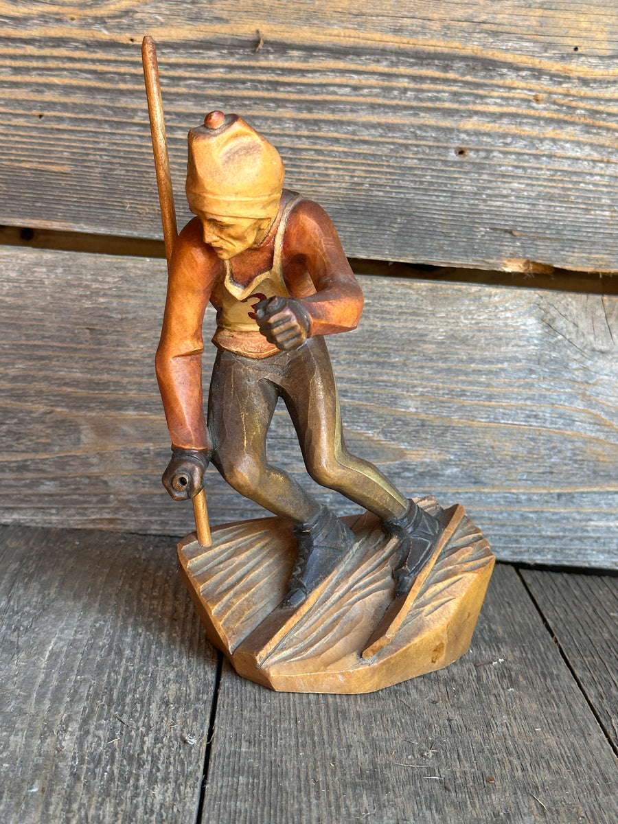 Carved Downhill Skier Figure