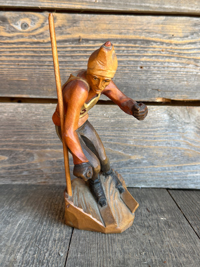 Carved Downhill Skier Figure