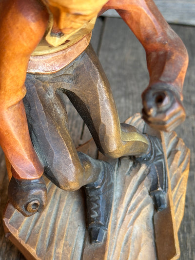 Carved Downhill Skier Figure