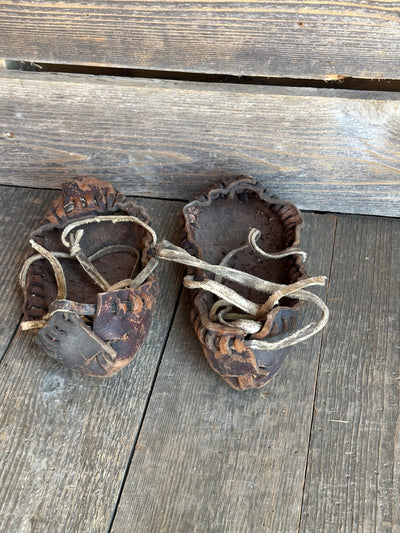 Vintage Leather Moccasins - Primitive