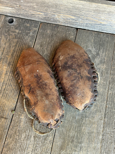 Vintage Leather Moccasins - Primitive