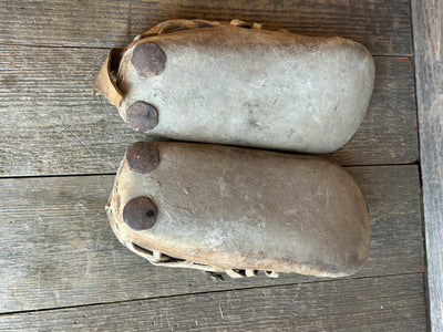 Vintage Leather Moccasins - Primitive