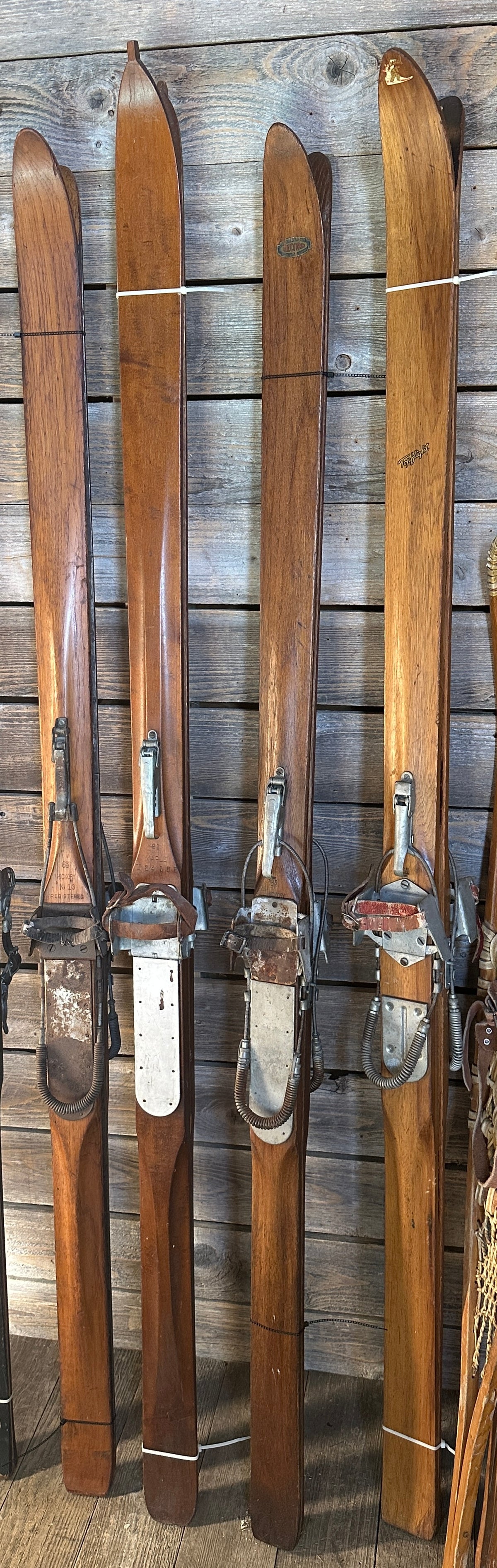 4 Pair of Vintage Skis