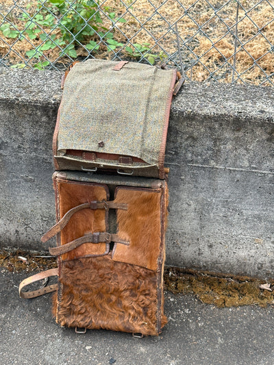 Vintage Swiss Cowhide Backpack