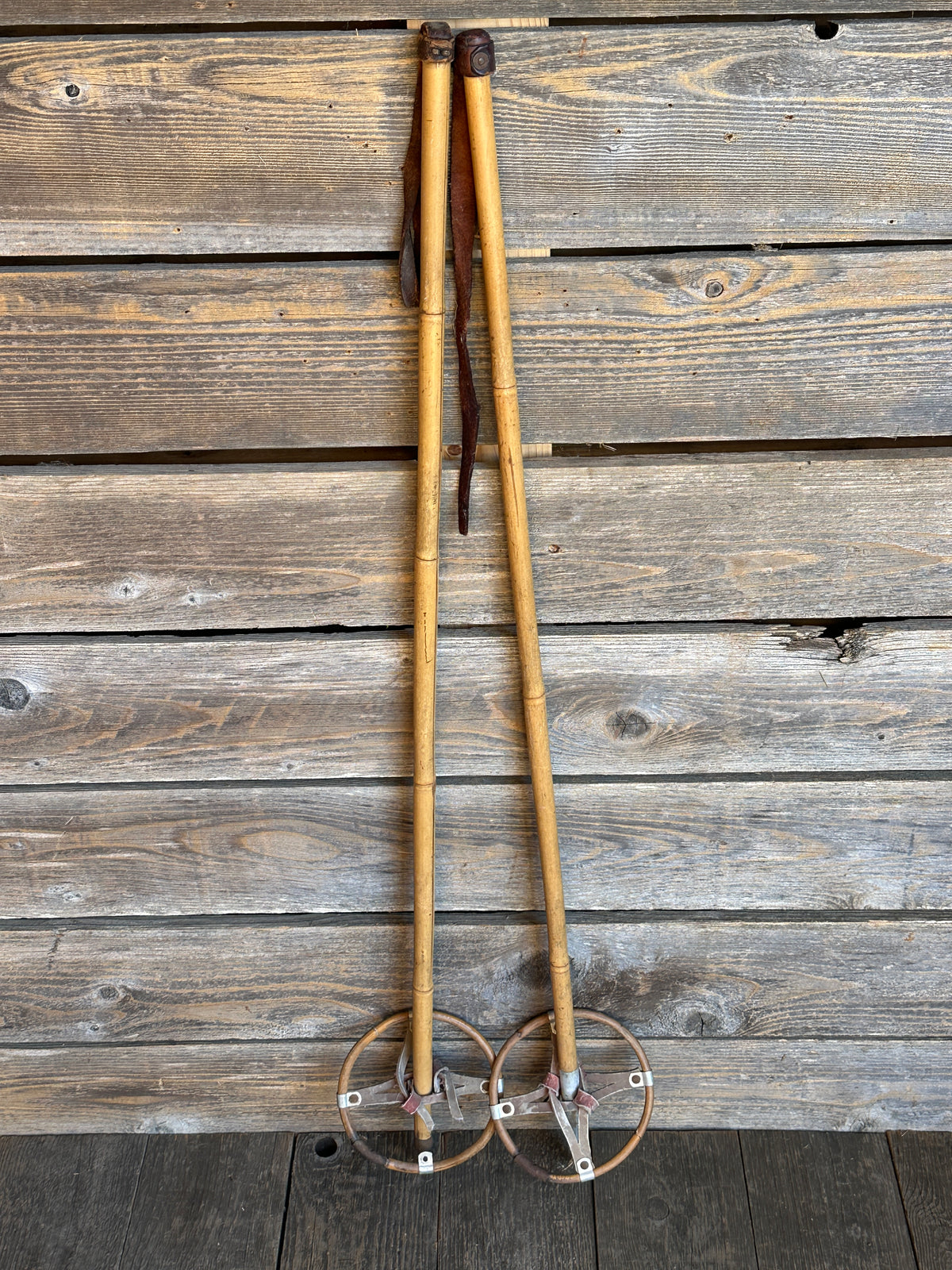 Bamboo Ski Poles - Vintage 1940s
