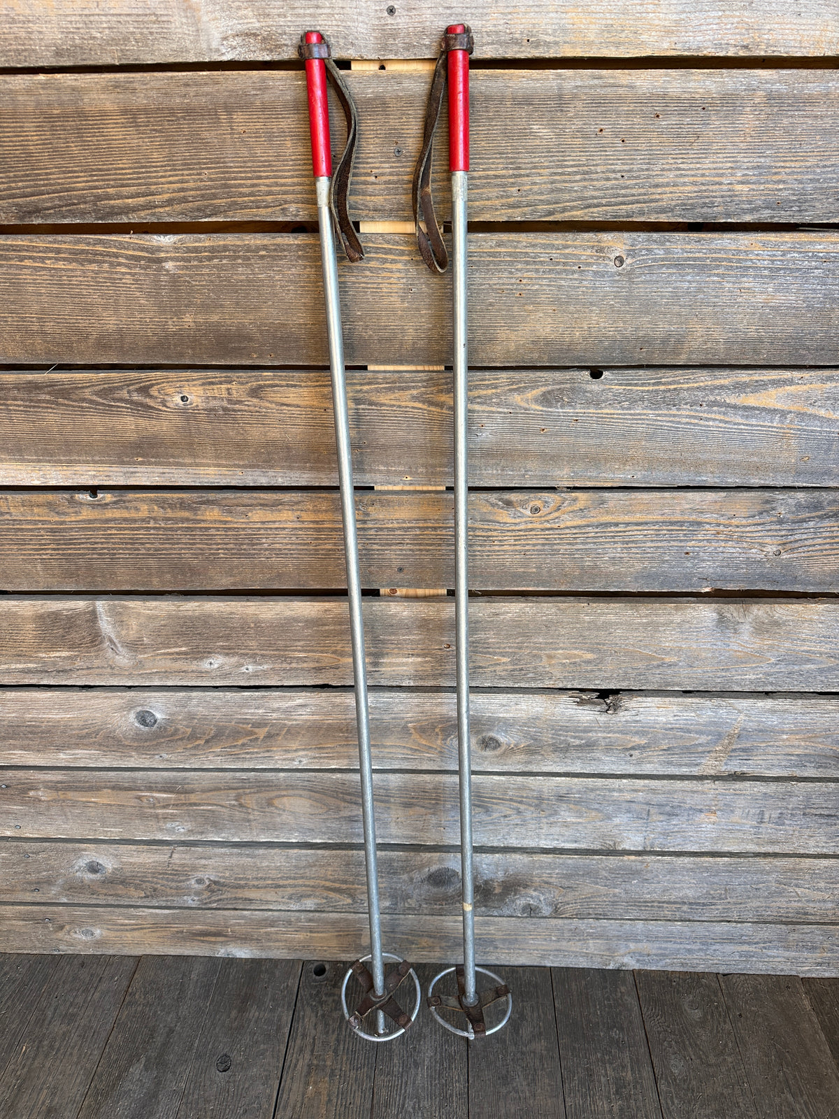 Vintage Metal Downhill Ski Poles