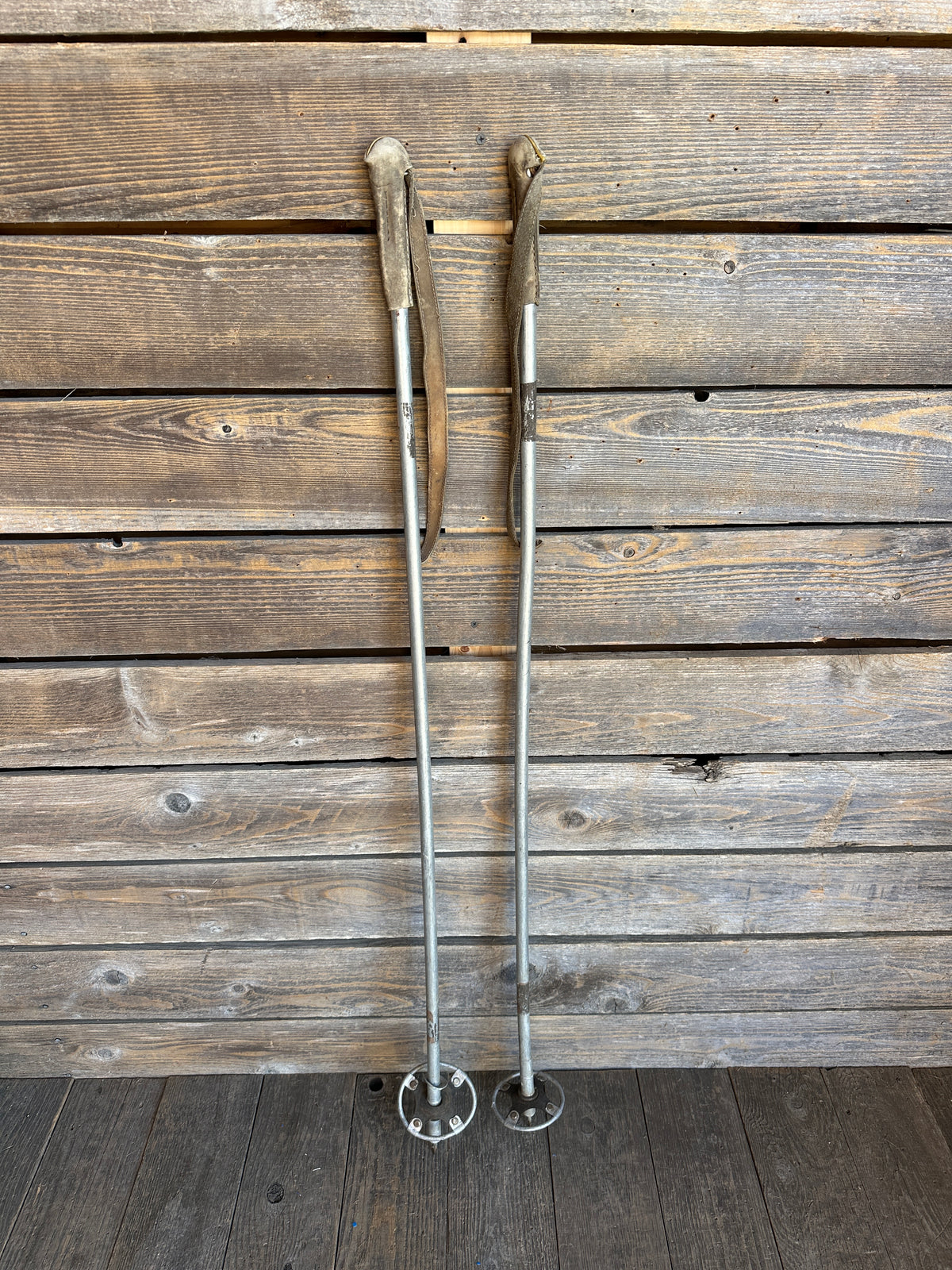 1950s Metal Downhill Ski Poles
