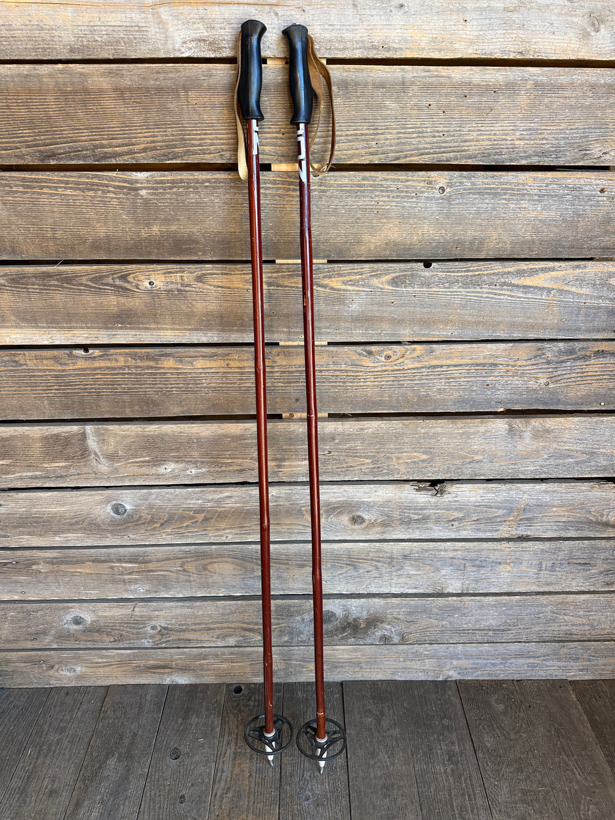 Vintage Bamboo Ski Poles - Moon Brand
