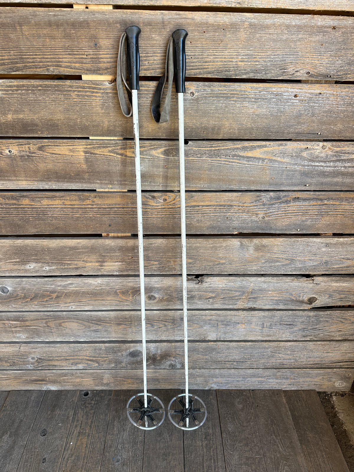 Swiss Army Ski Poles - Vintage - White