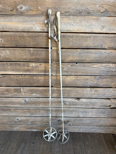 1950s Metal Downhill Ski Poles - US