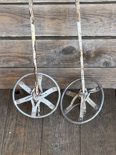 1950s Metal Downhill Ski Poles - US
