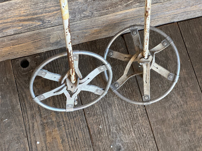 1950s Metal Downhill Ski Poles - US