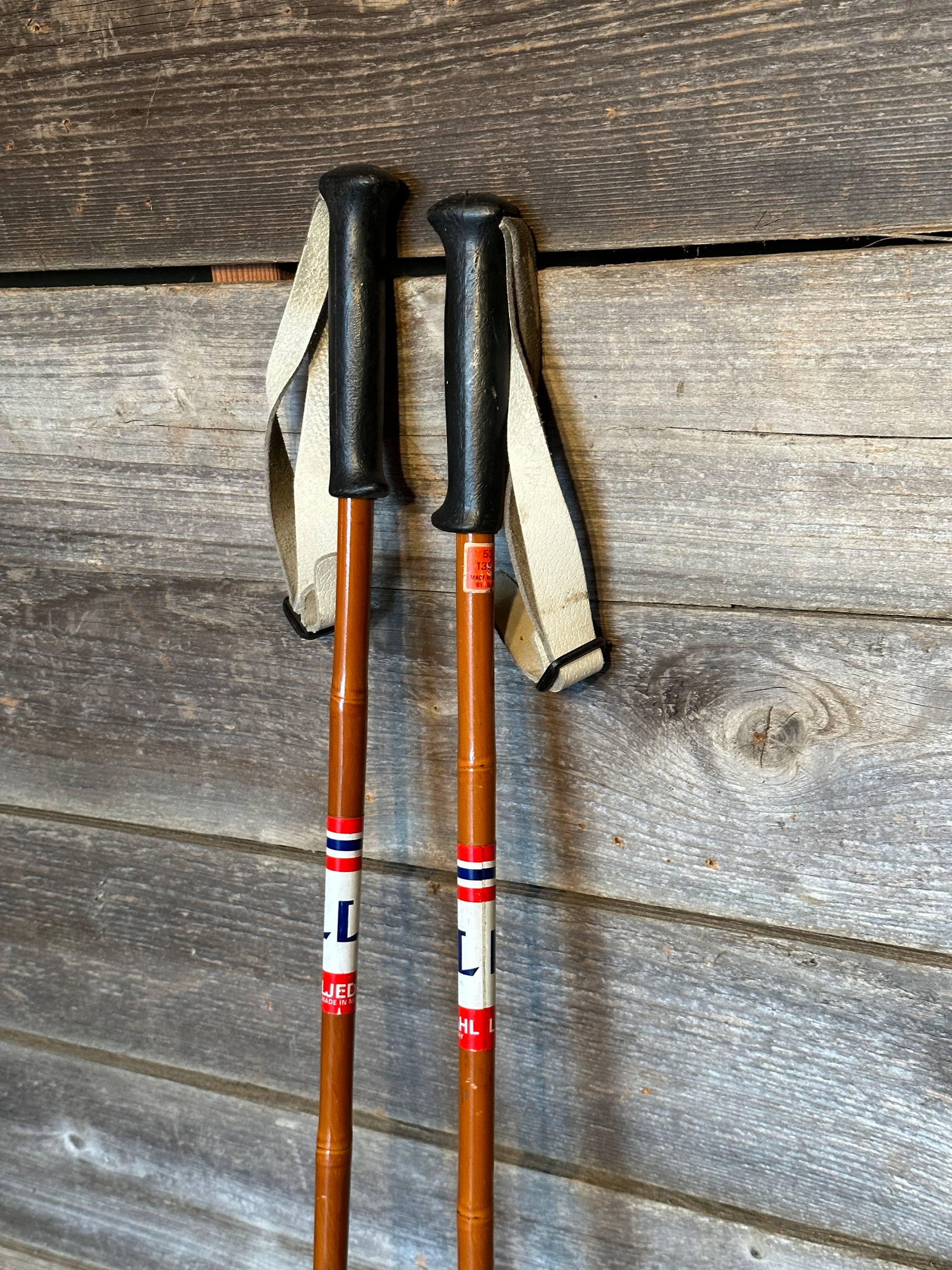 CLASSIC BAMBOO SKI POLES - Handmade Bamboo Ski Poles - Trekking Poles