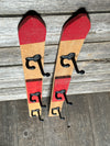 Vintage Kids Ski - Coat Hooks - Red