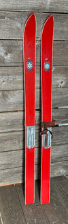 Vintage Red Snow Patrol Skis