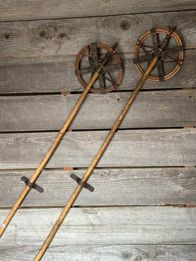 Vintage and Antique Ski Poles Mounting Kit