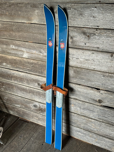 Snow Patrol Skis- Blue (1960s)