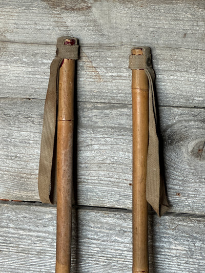 Antique Ski Poles - Metal baskets