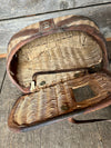 Vintage Fishing Creel - Split Reed with Leather