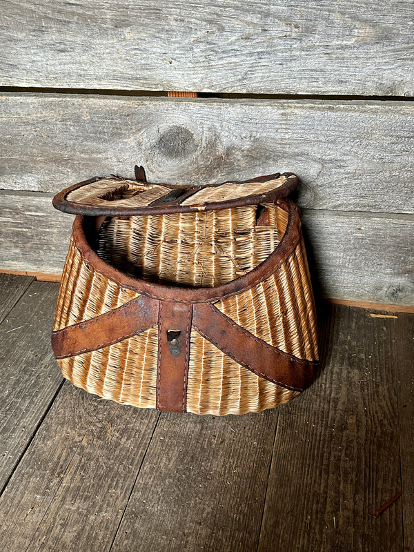 Créel Pêche à La Mouche Cuir Panier De Pêche à La Mouche Vintage En Osier Adirondack Avec Bracelet Cuir - Style Rustique Panier Pêche Décoration Rustique Créel Pêche à La Mouche Cuir Panier De Pêche à La Mouche Vintage En Osier Adirondack Avec Bracelet Cuir - Style Rustique Panier Pêche Décoration Rustique
