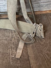 Vintage French Metal Frame Backpack - Green