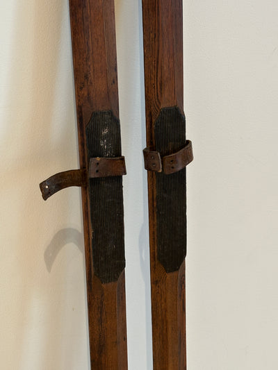 Vintage Wooden Swedish Skis