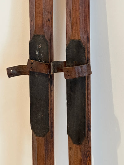 Vintage Wooden Swedish Skis