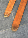 Wooden Norwegian Snow Skis - Antique