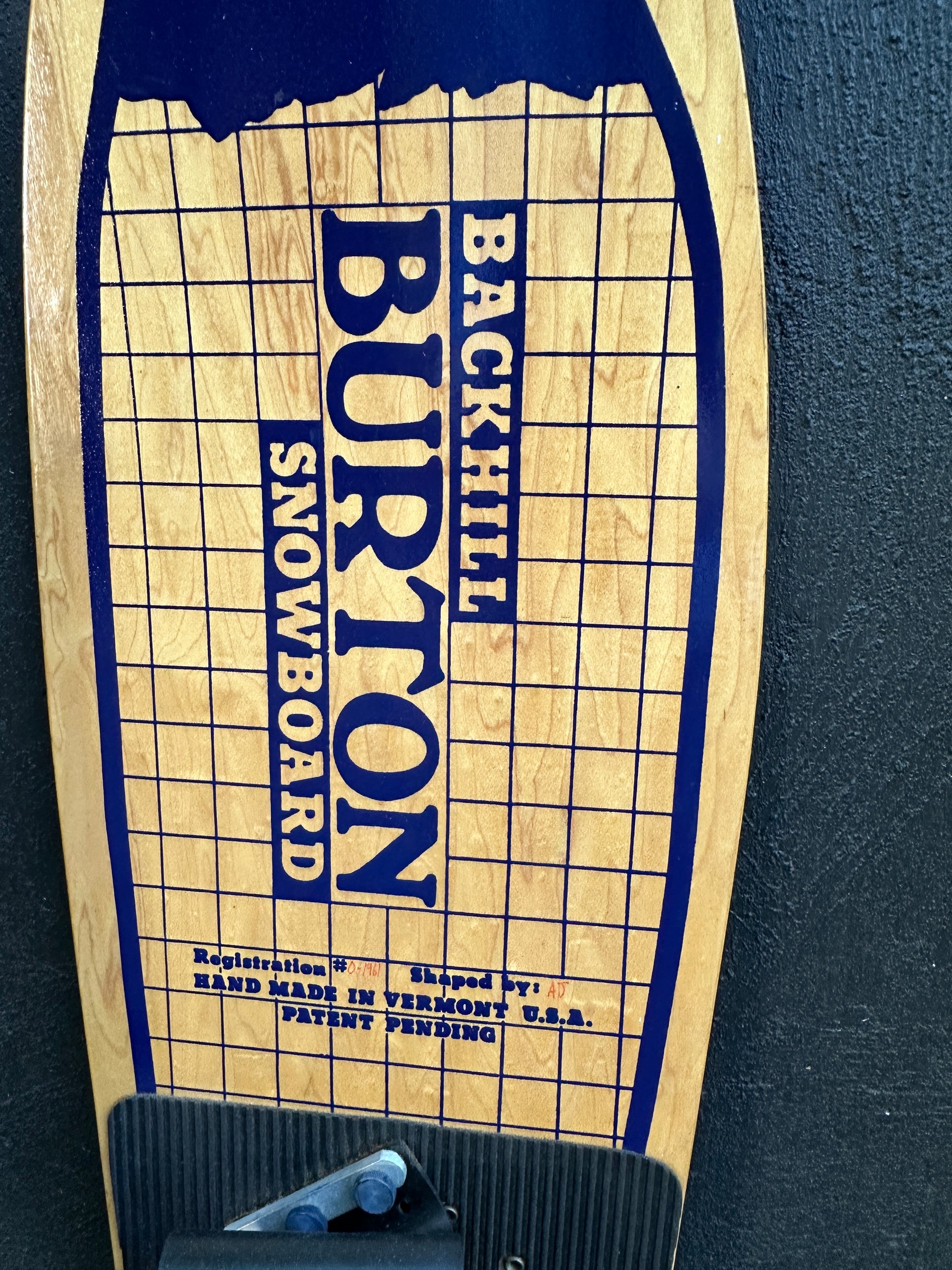 BURTON　BACKHILL SNOWBOARD 1983年モデル 1983 Vintage Burton Backhill Snowboard (with Original Box