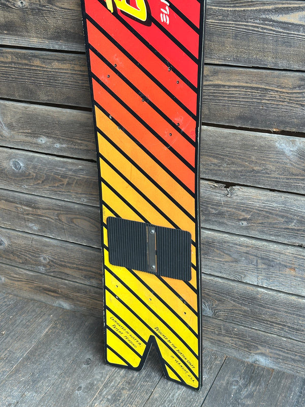 black and yellow burton snowboard Vintage Burton Elite 150 Snowboard