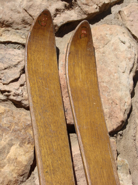 Antique Skis - Lund 1930s -1940s Vintage American Downhill Skis