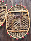 Antique Native American Snowshoes with pom poms