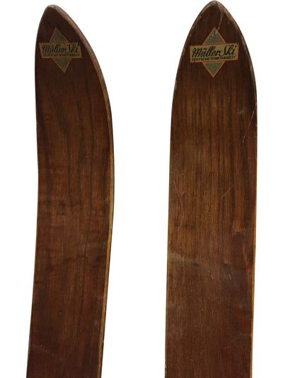 Vintage Muller Brand Downhill Wooden Skis
