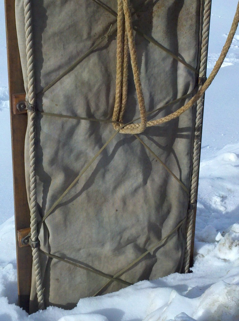 Wooden Toboggan with Sledding Pad