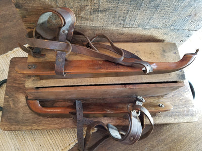 Wooden Skates with Hand Forged Blades